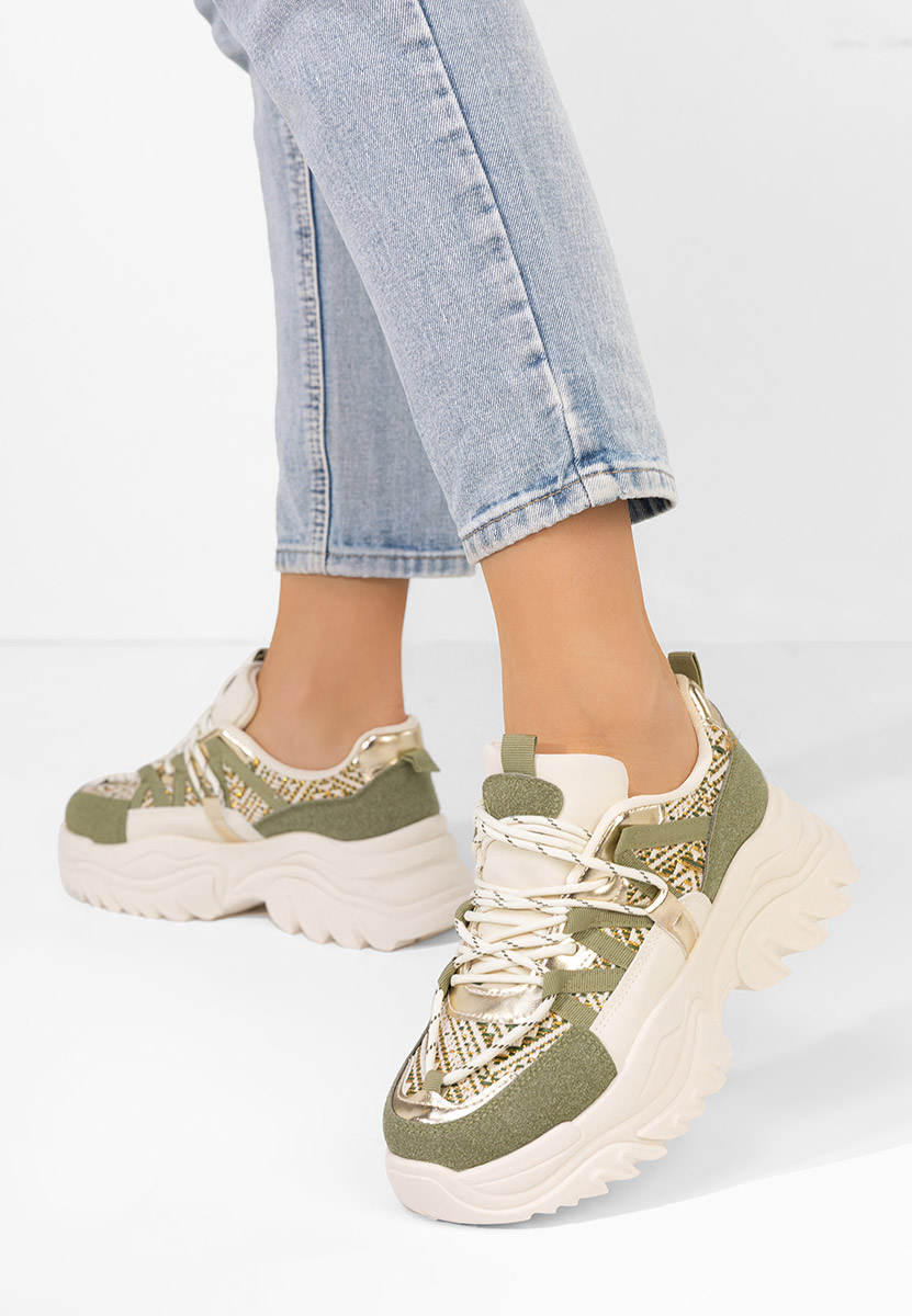Sneakers cu platforma verzi