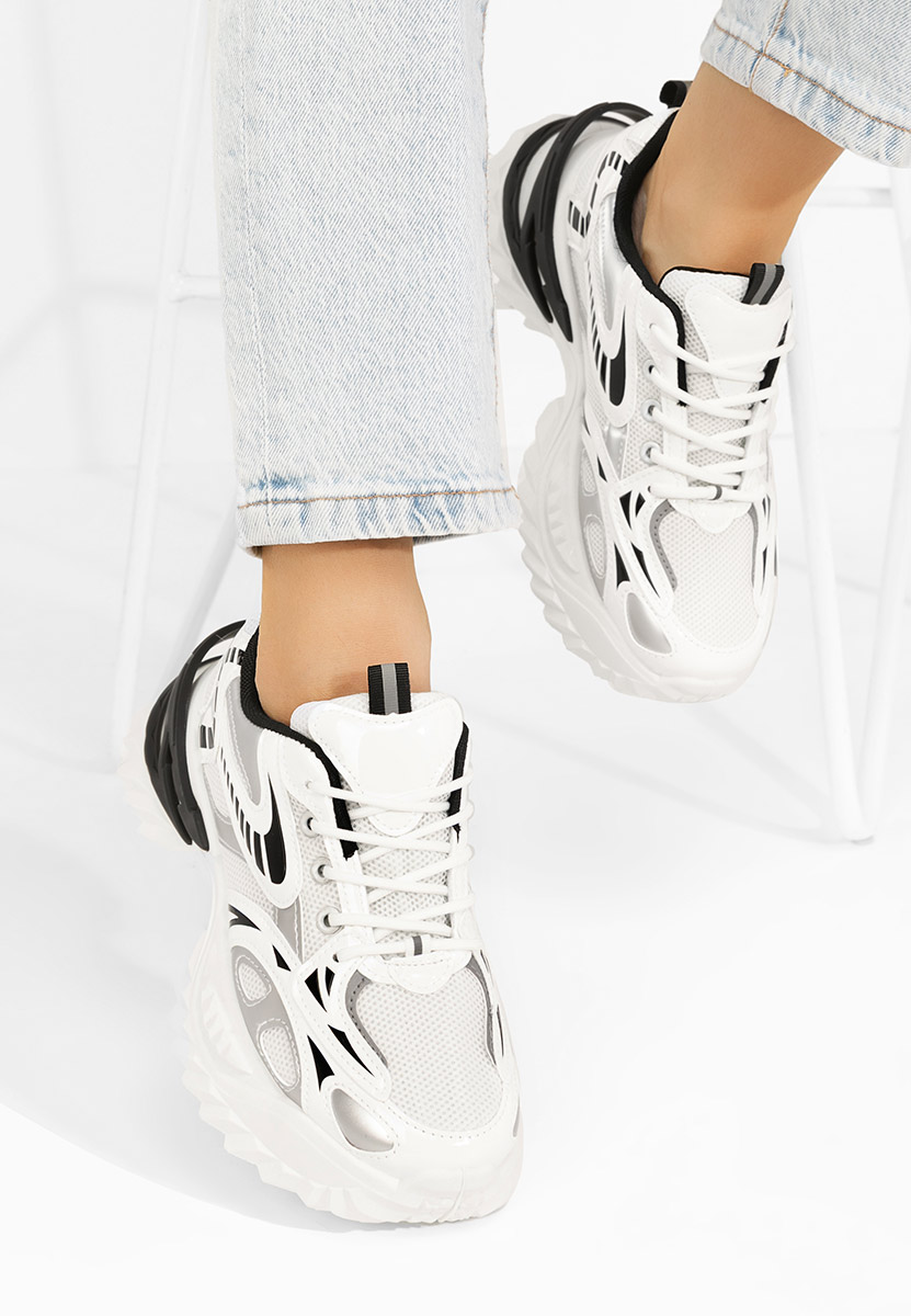 Sneakers cu platformă Jacalyn albi