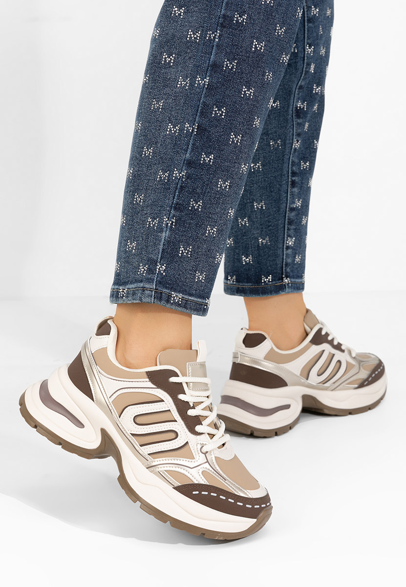Sneakers cu platformă Tammya kaki Sneakers cu platformă Tammya kaki