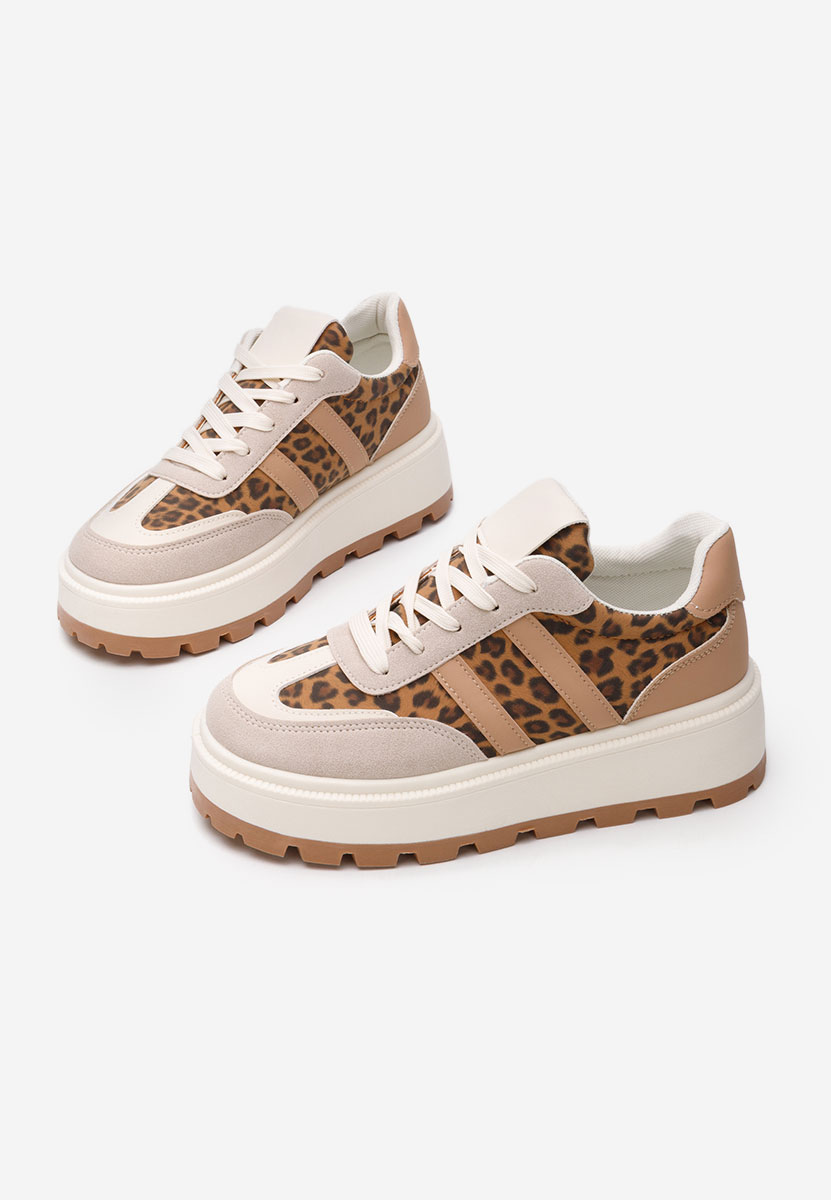 Sneakers cu platforma Prudensa leopard