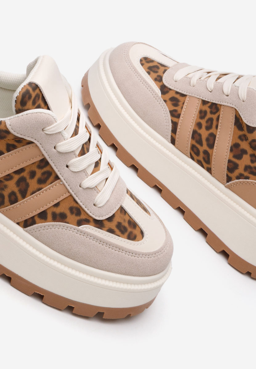 Sneakers cu platforma Prudensa leopard