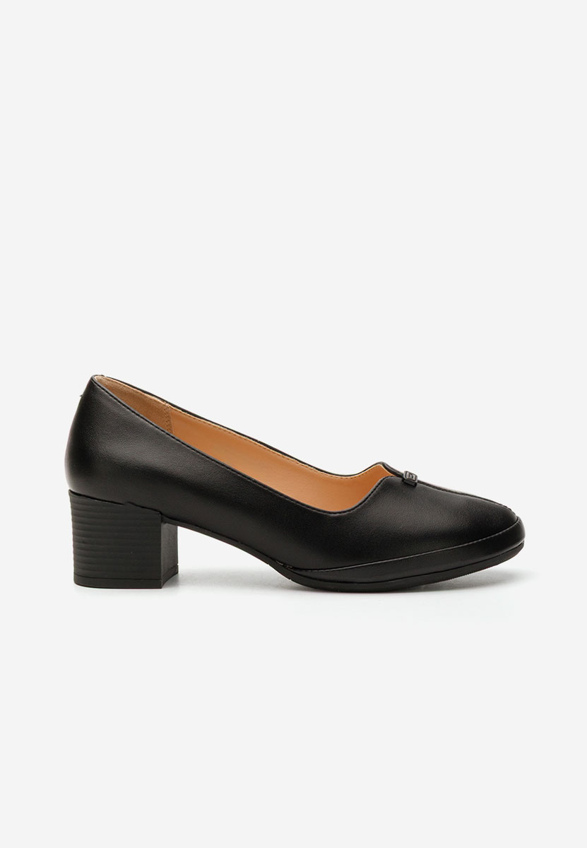 Pantofi cu toc gros Jinny V2 negri