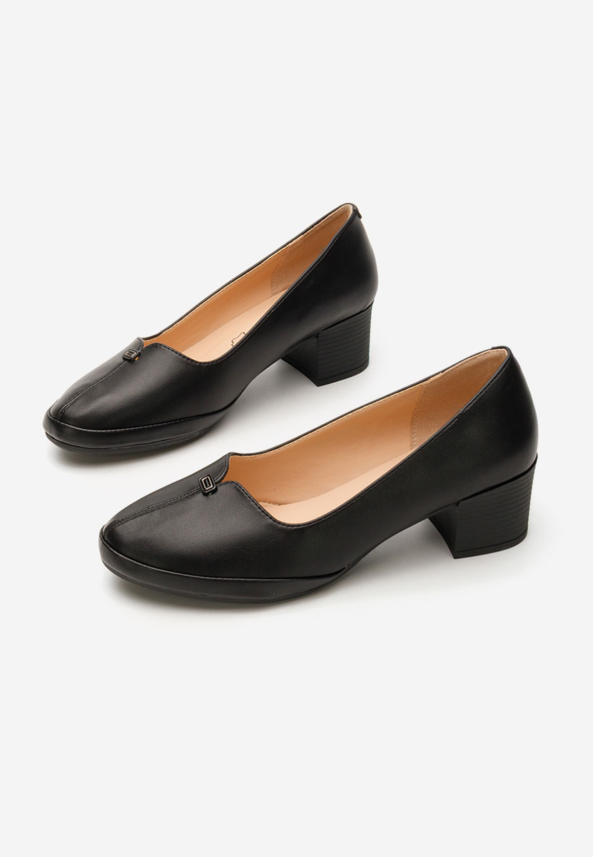 Pantofi cu toc gros Jinny V2 negri