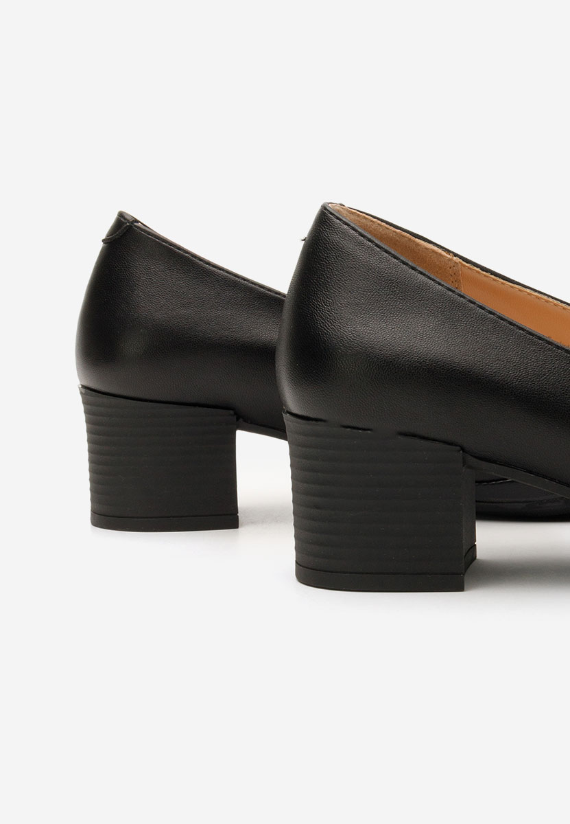 Pantofi cu toc gros Jinny V2 negri