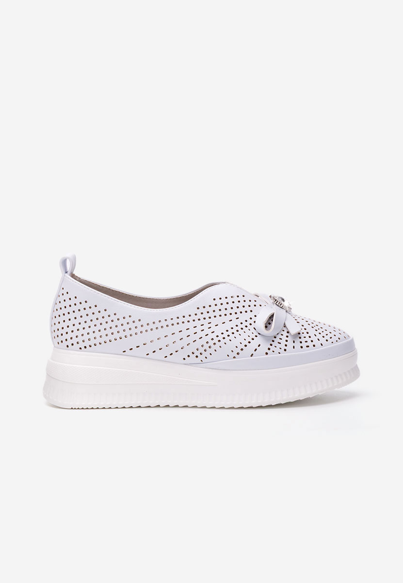 Pantofi casual dama Robertta albi