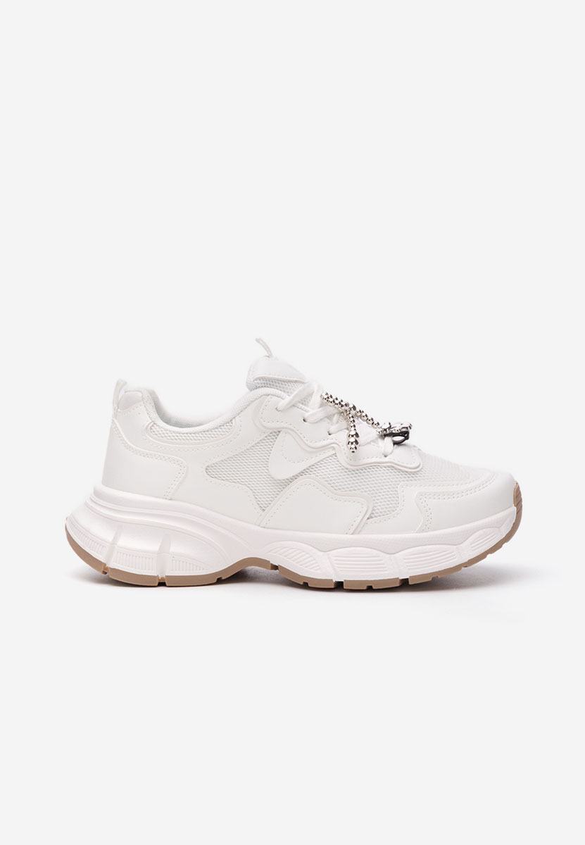 Sneakers cu platforma Jasmyne albi