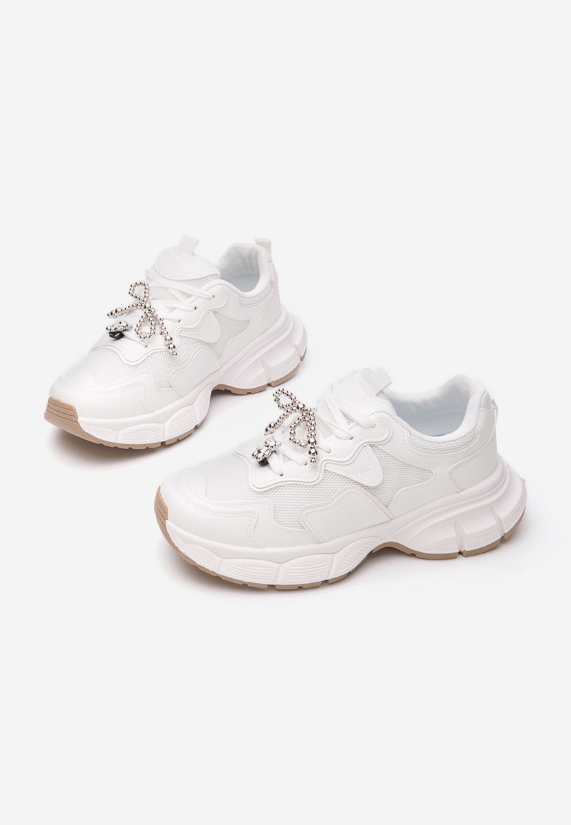 Sneakers cu platforma Jasmyne albi