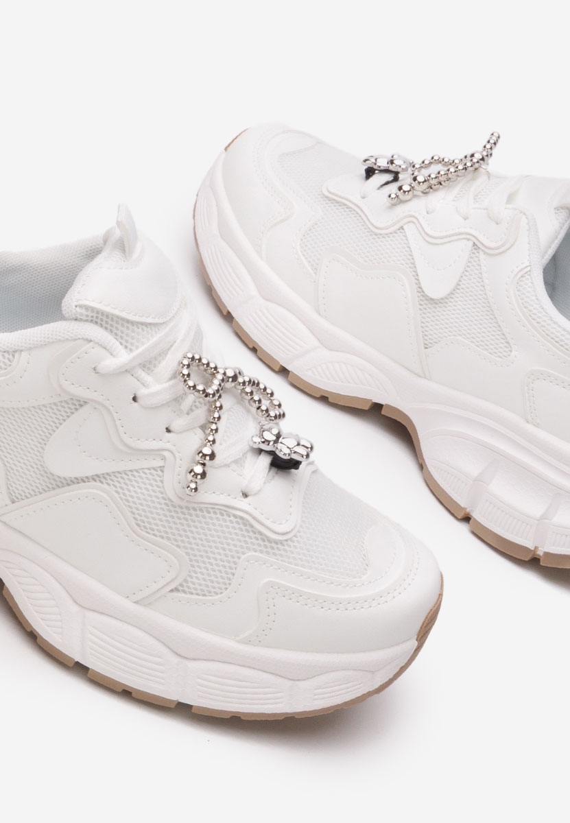 Sneakers cu platforma Jasmyne albi