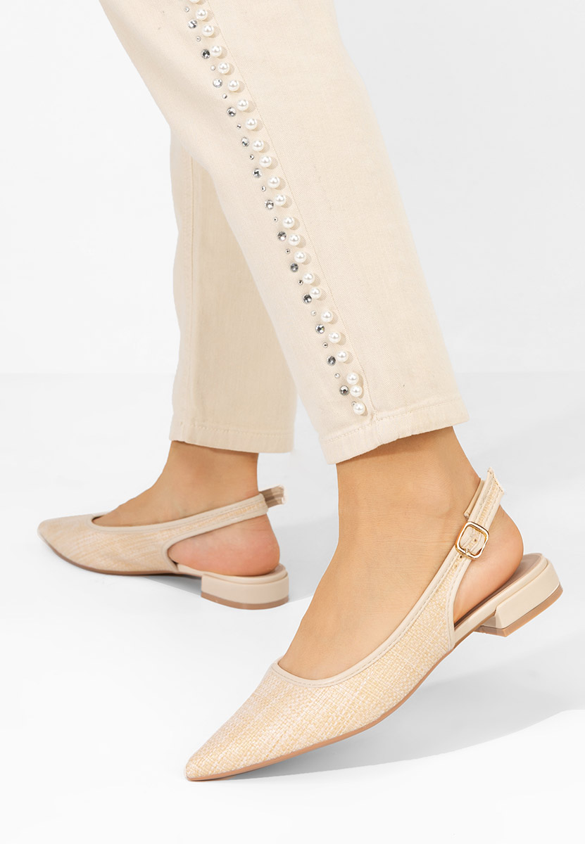 Pantofi slingback Kattina bej