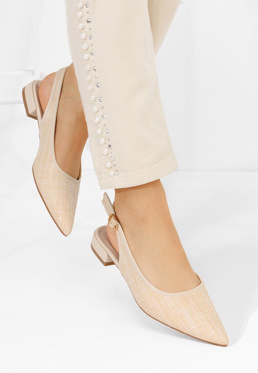 Pantofi slingback Kattina bej