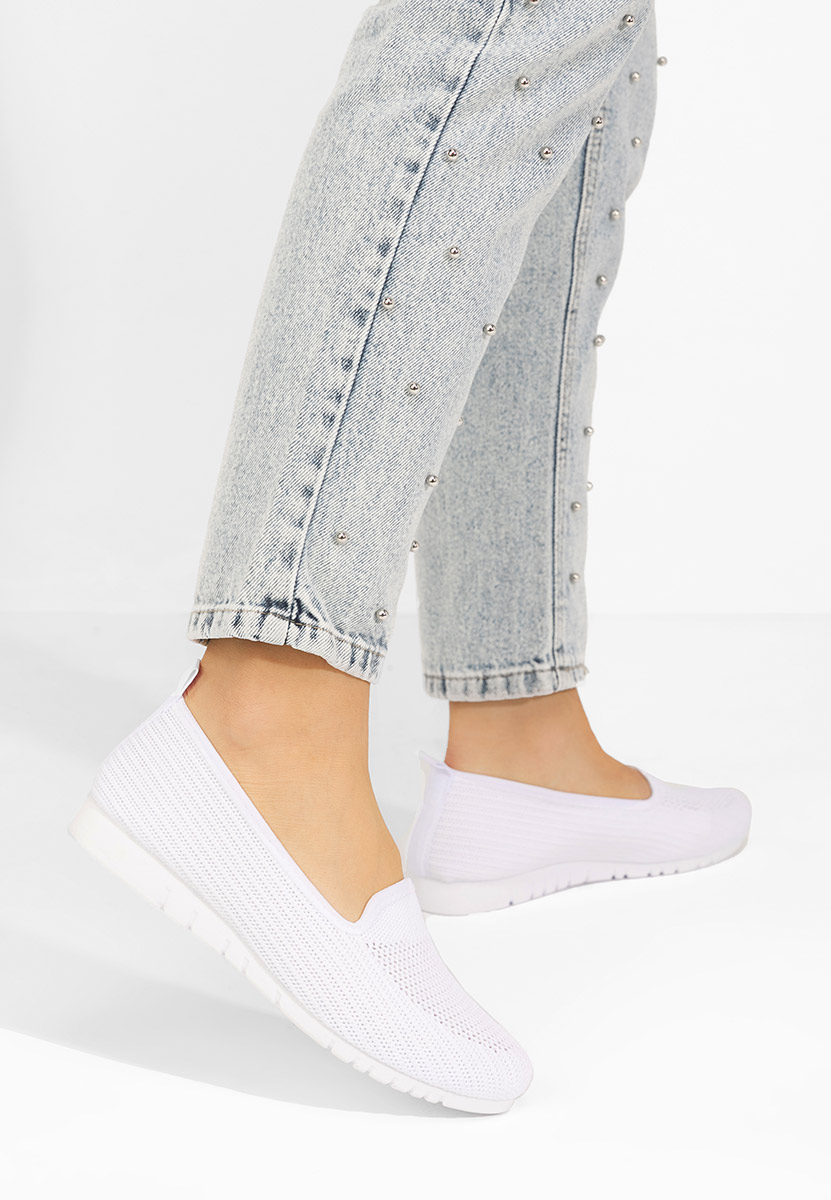 Tenisi dama Slip-On Fransisca albi