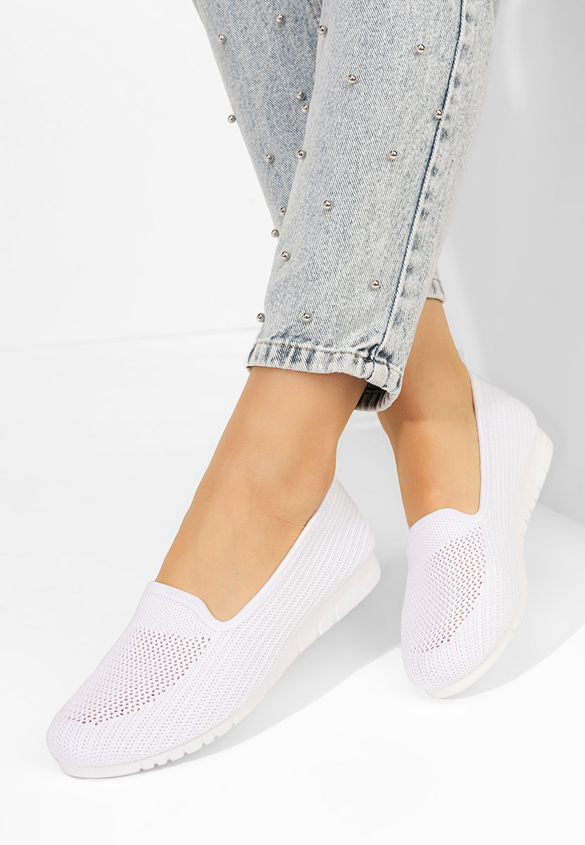Tenisi dama Slip-On Fransisca albi