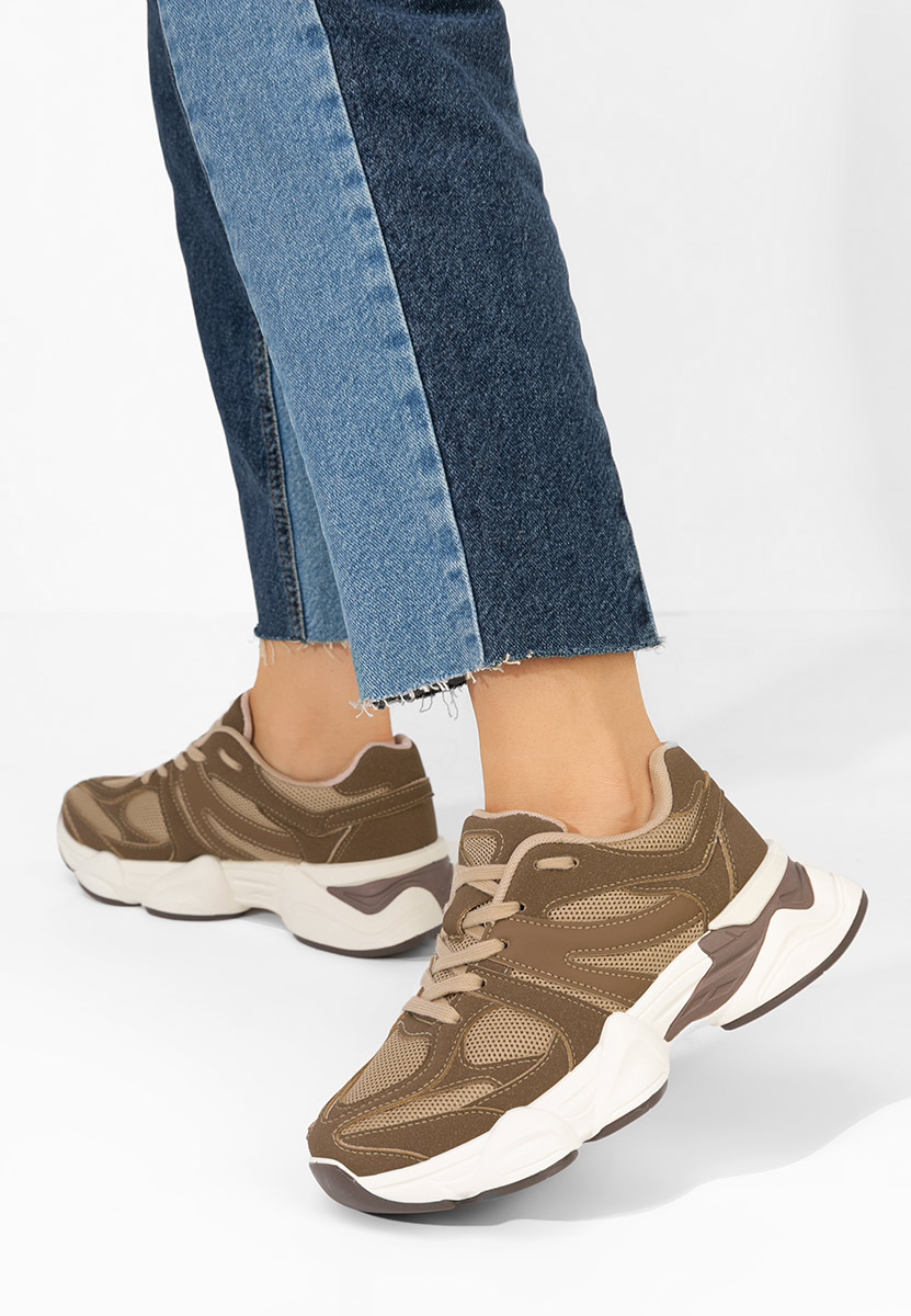 Sneakers cu platforma Barenice maro