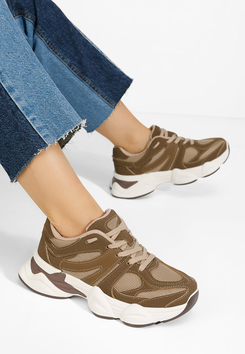 Sneakers cu platforma Barenice maro