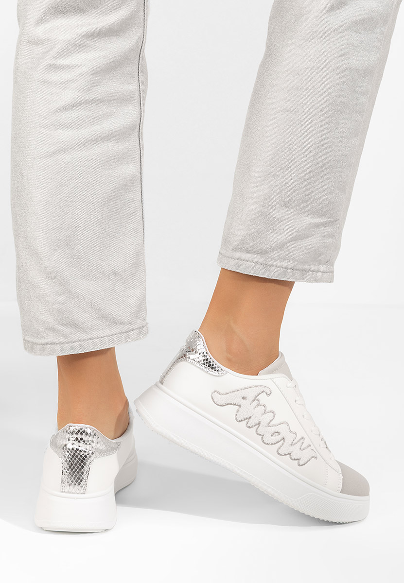 Sneakers dama Tomeka albi