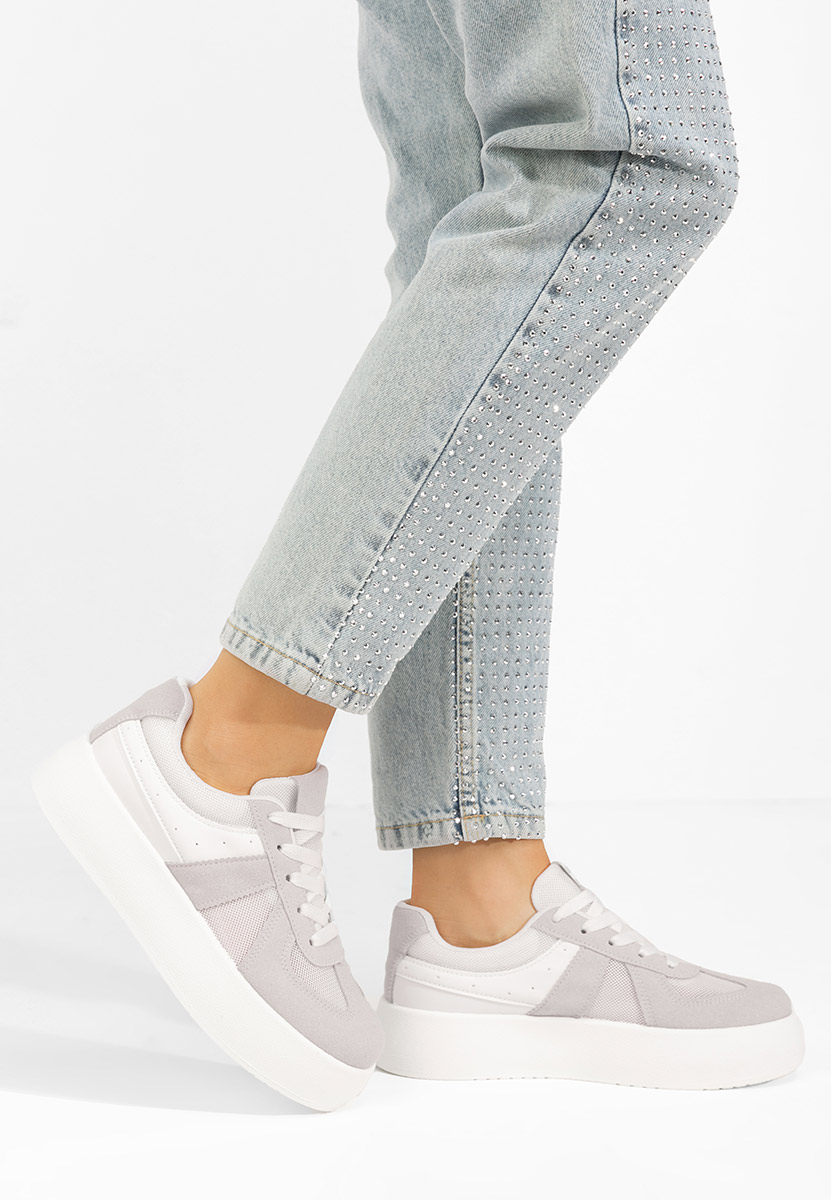 Sneakers cu platforma Fyonna albi