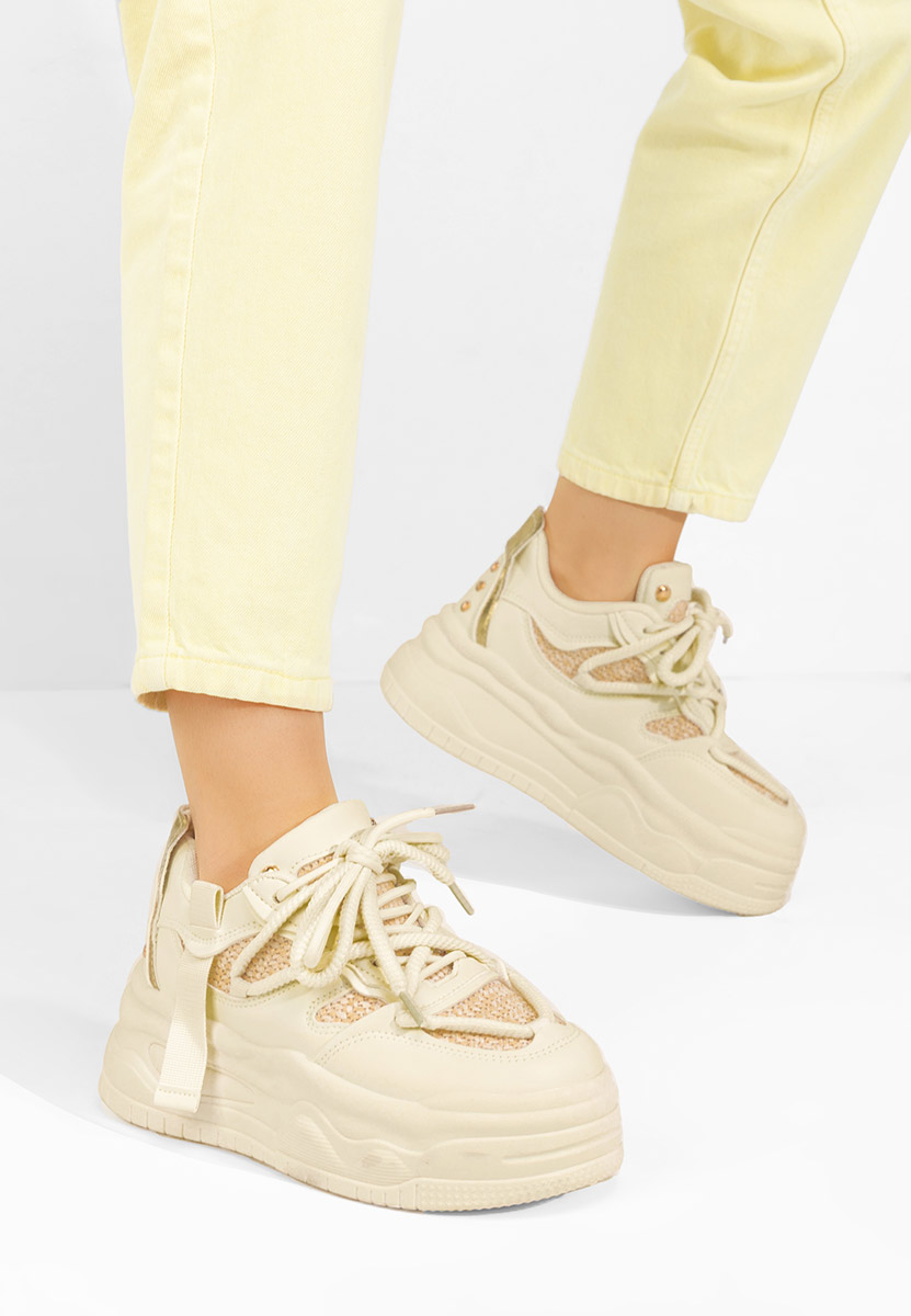 Sneakers cu platformă Shirleen bej Sneakers cu platformă Shirleen bej