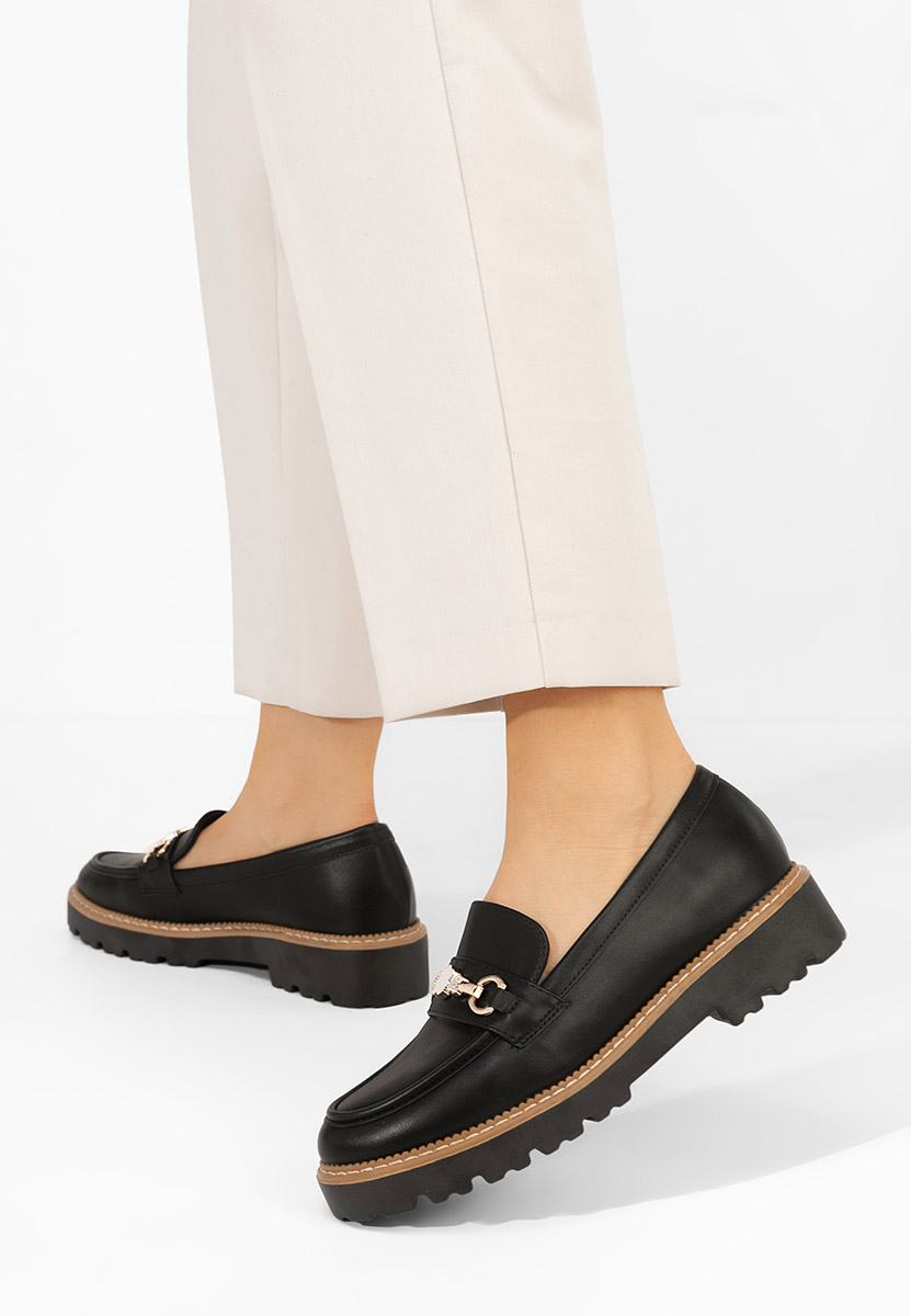 Mocasini dama Aelle V2 negri