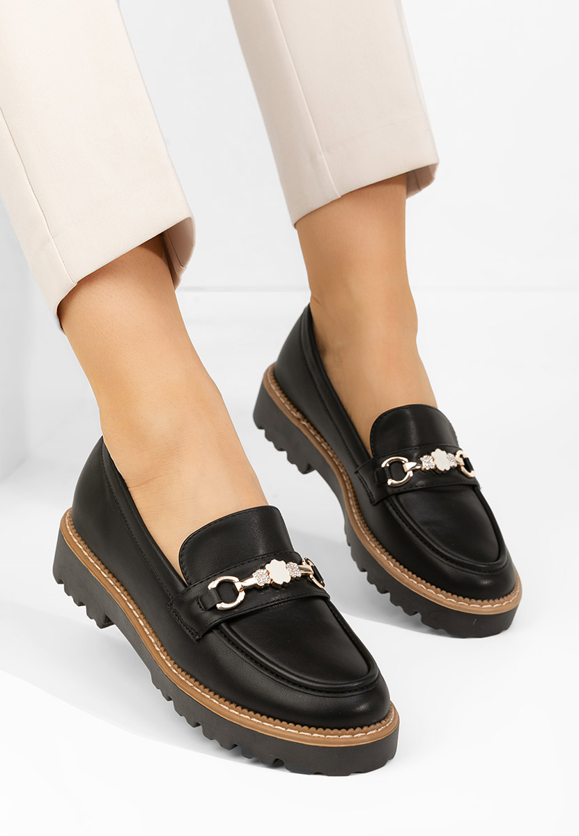 Mocasini dama Aelle V2 negri