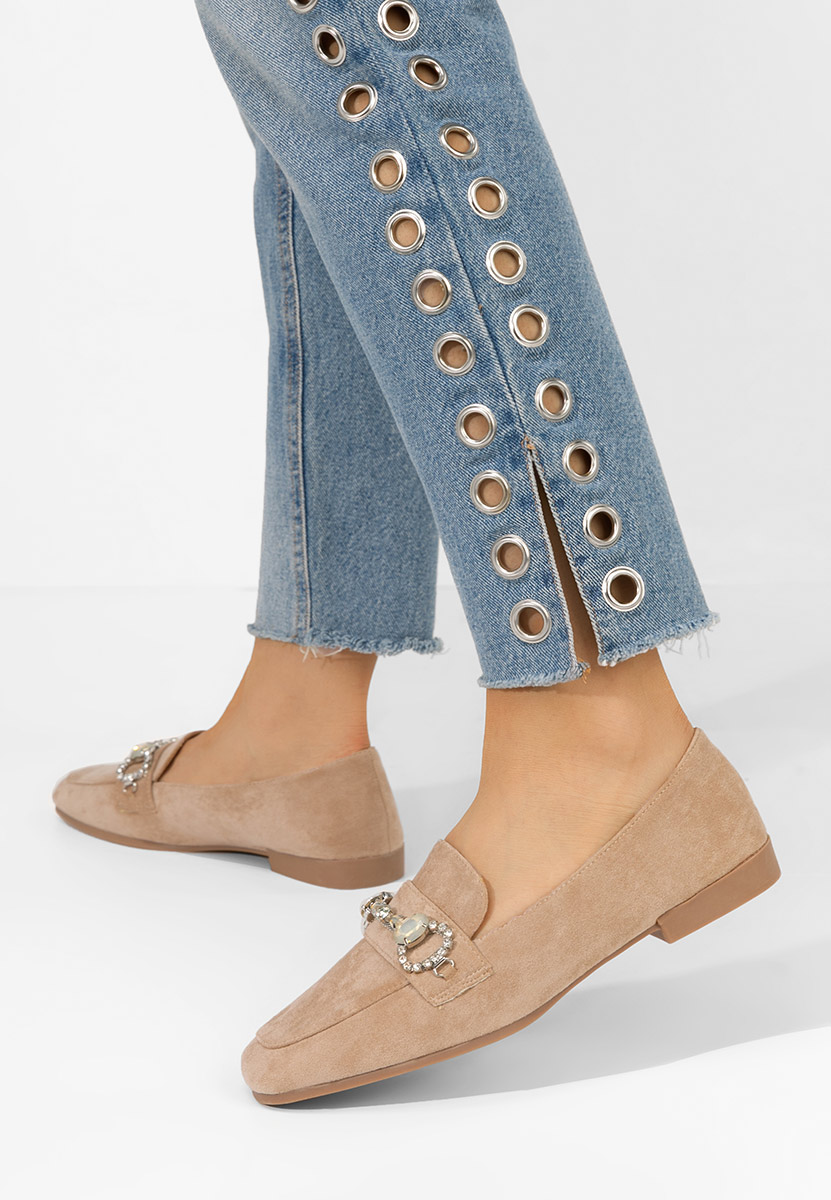 Mocasini dama eleganti V2 Venea bej