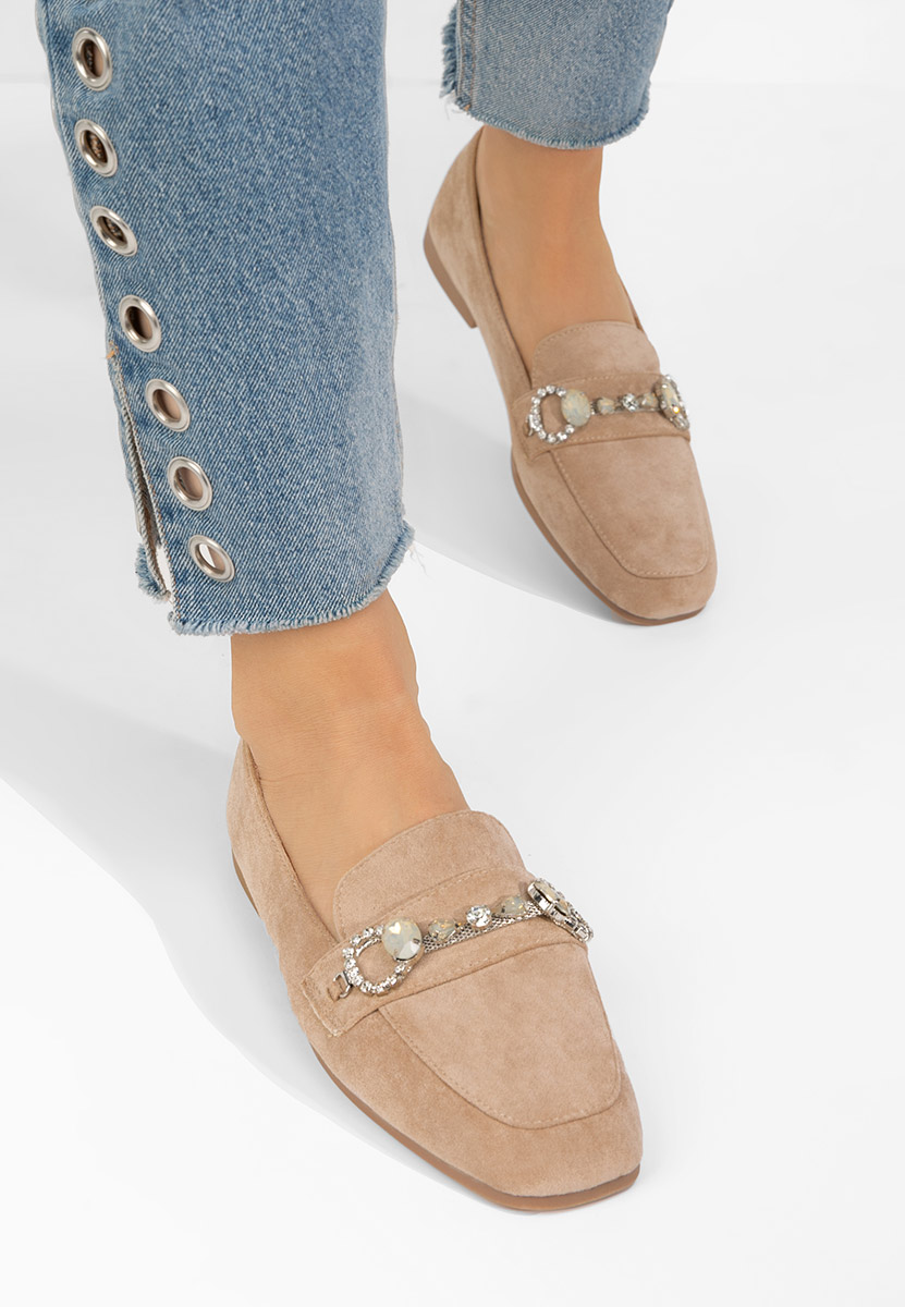 Mocasini dama eleganti V2 Venea bej