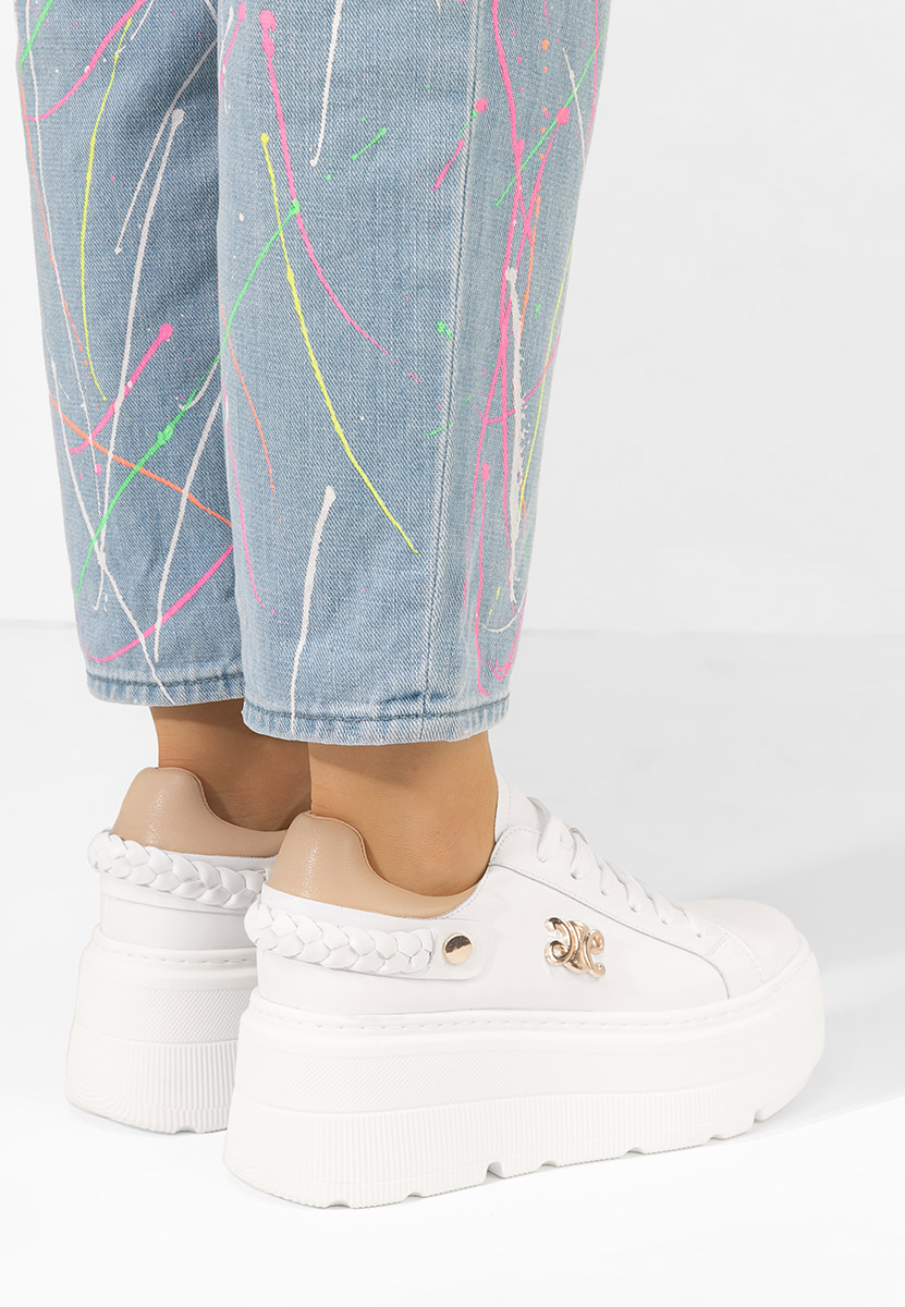 Sneakers cu platformă Blanch albi
