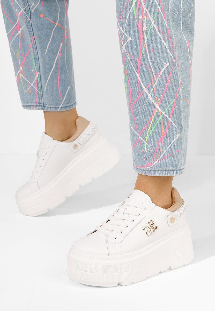 Sneakers cu platformă Blanch albi