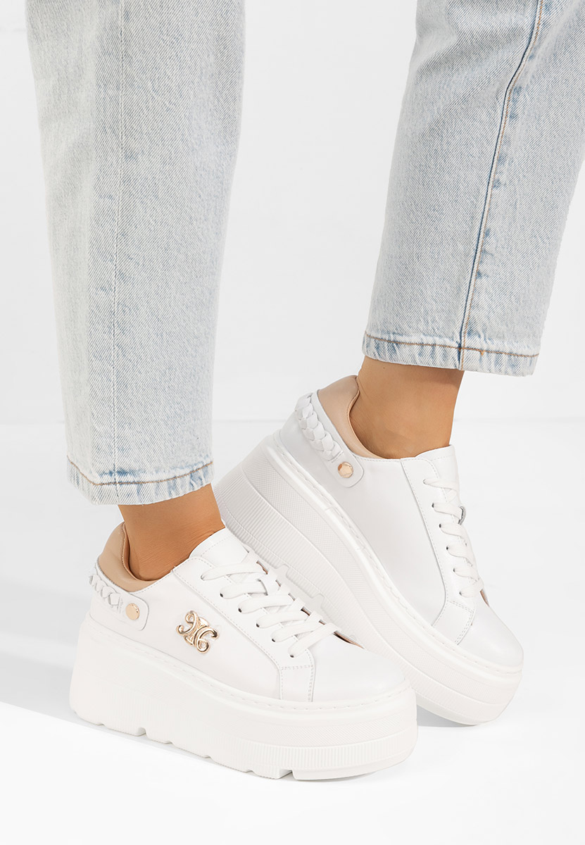 Sneakers cu platformă Blanch albi