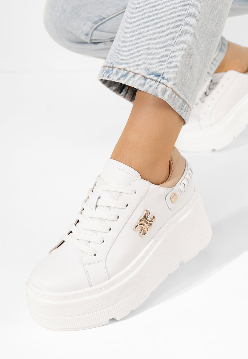 Sneakers cu platformă Blanch albi