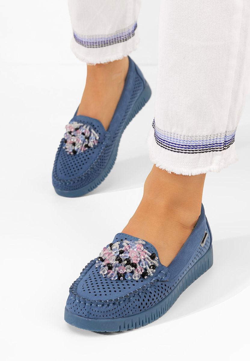 Mocasini dama Lynna V2 albastri