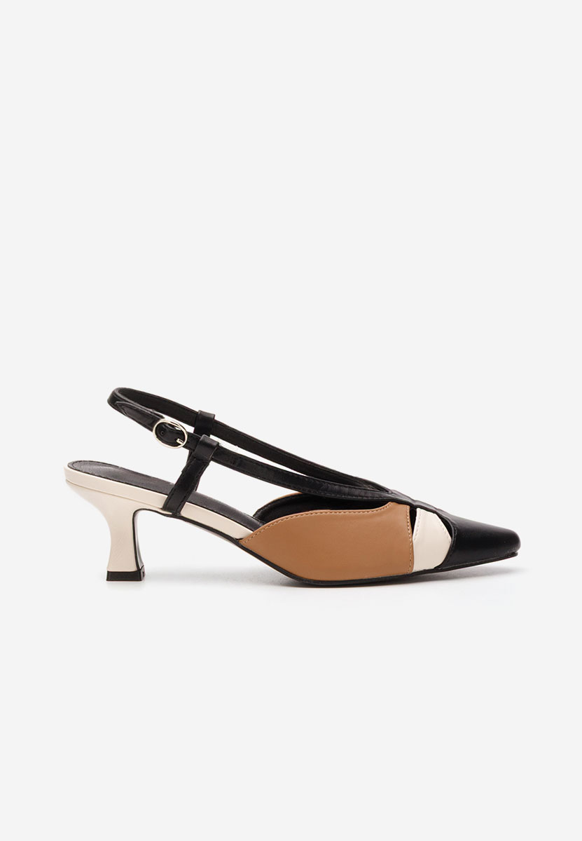 Pantofi slingback Angelyna multicolori