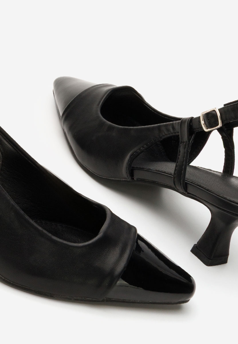 Pantofi slingback Laveta negri
