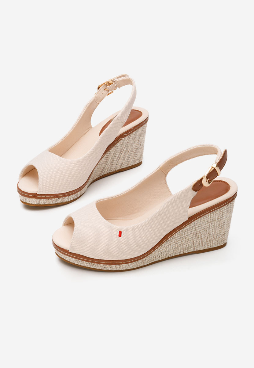 Sandale cu platforma Carolla bej