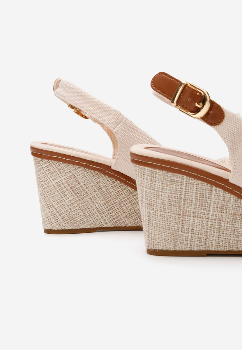 Sandale cu platforma Carolla bej