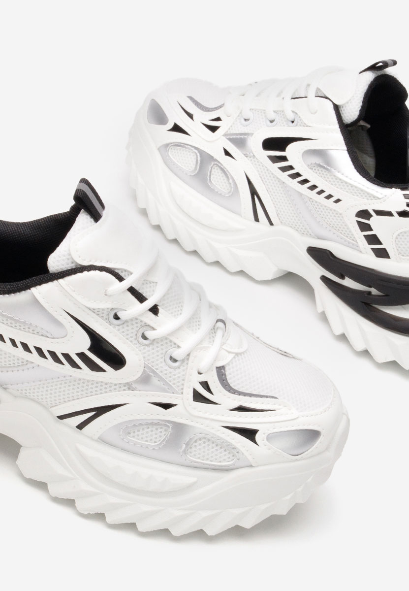 Sneakers cu platformă Jacalyn albi