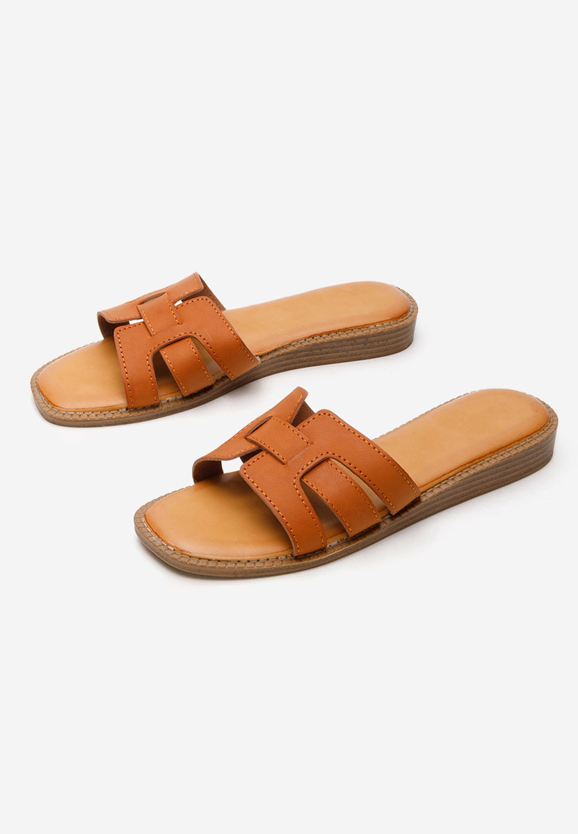 Papuci fara toc Louanne camel