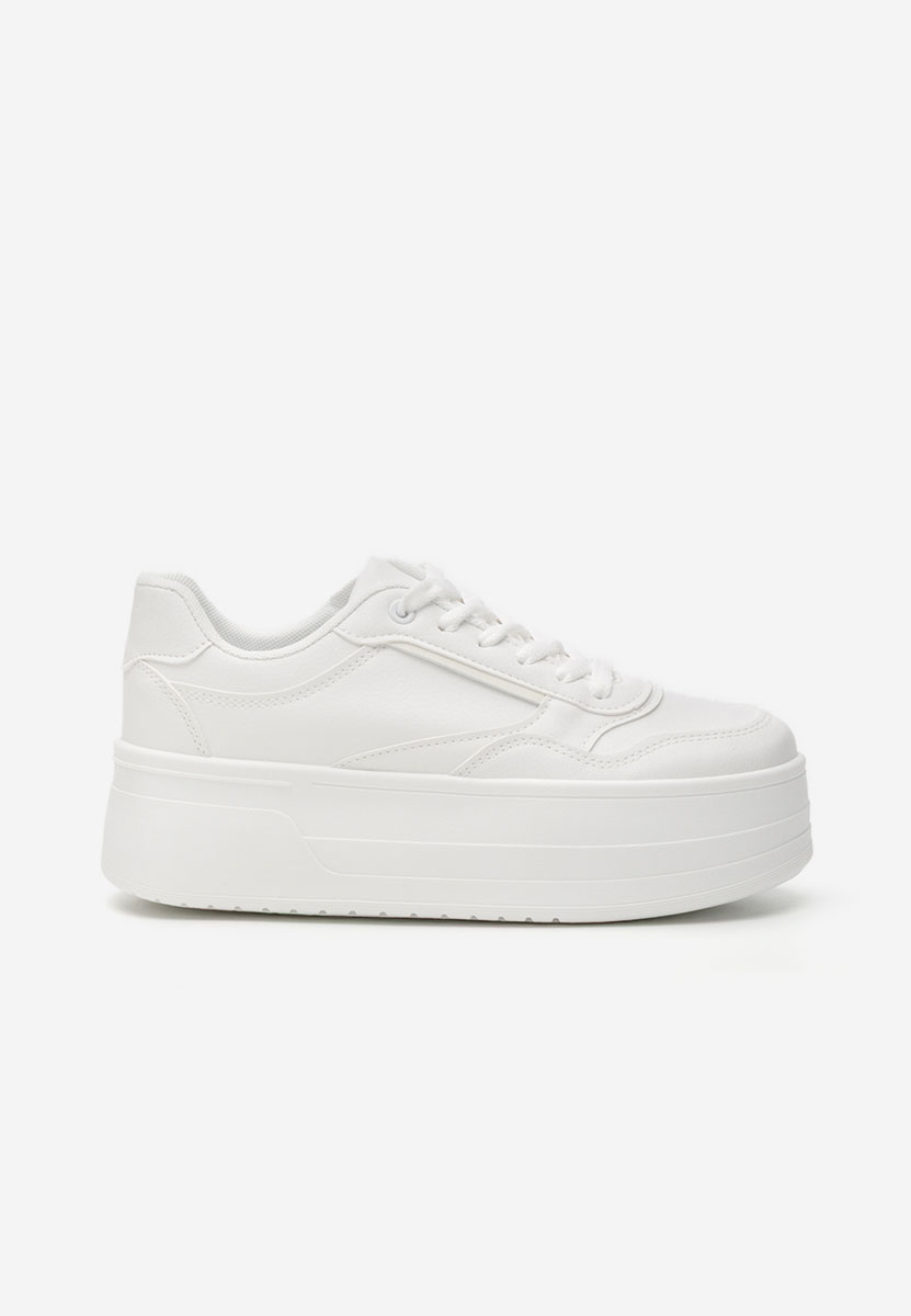 Sneakers cu platformă Mallena albi