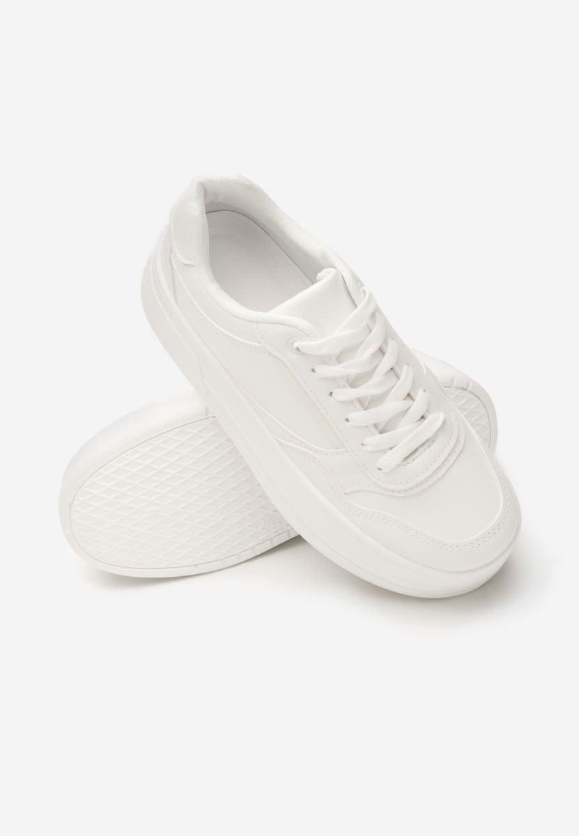 Sneakers cu platformă Mallena albi