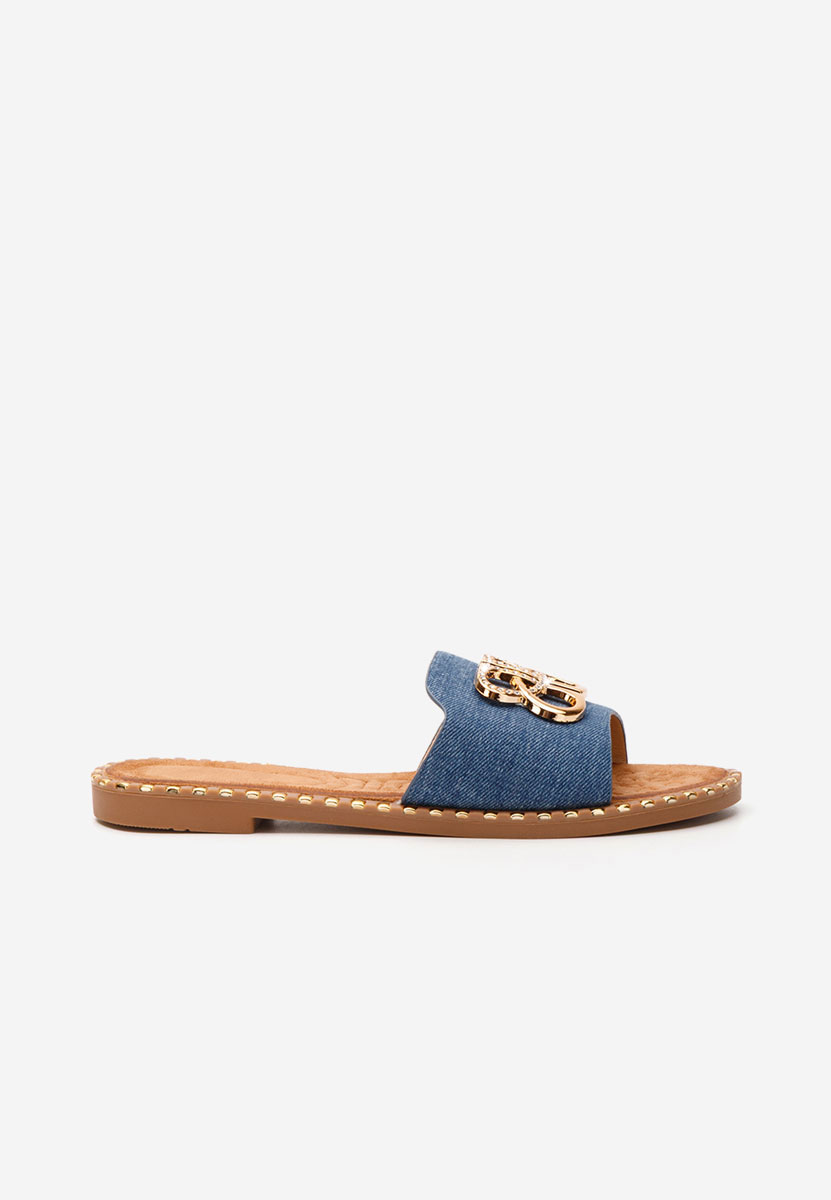 Papuci fara toc Evelina denim