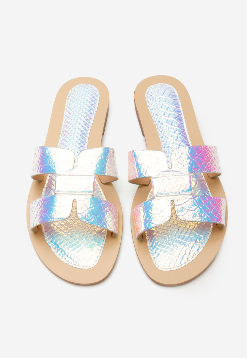 Papuci fara toc Evolla multicolori