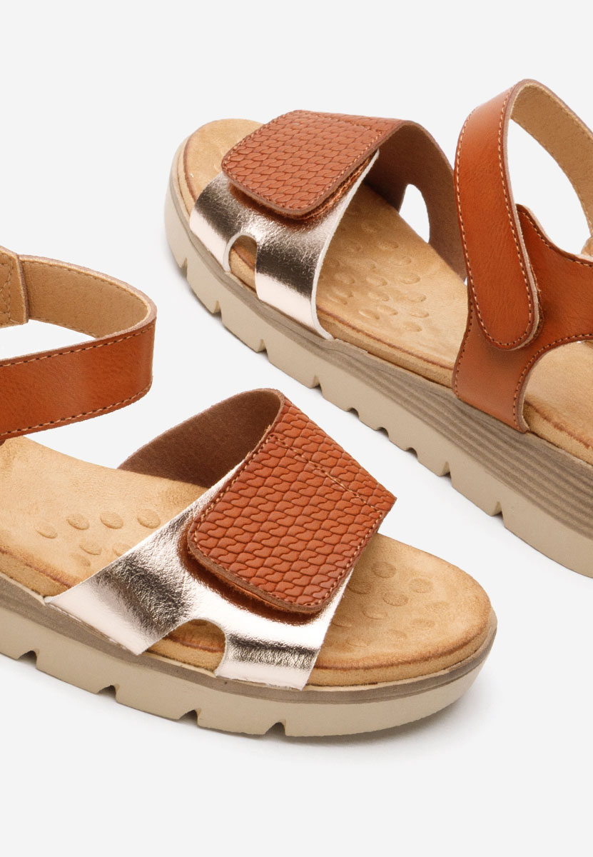Sandale cu talpa groasa Doretha camel
