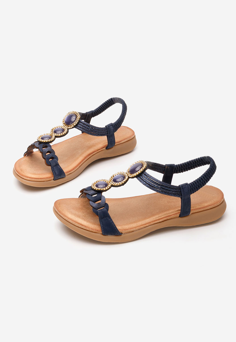 Sandale fara toc Eneca navy