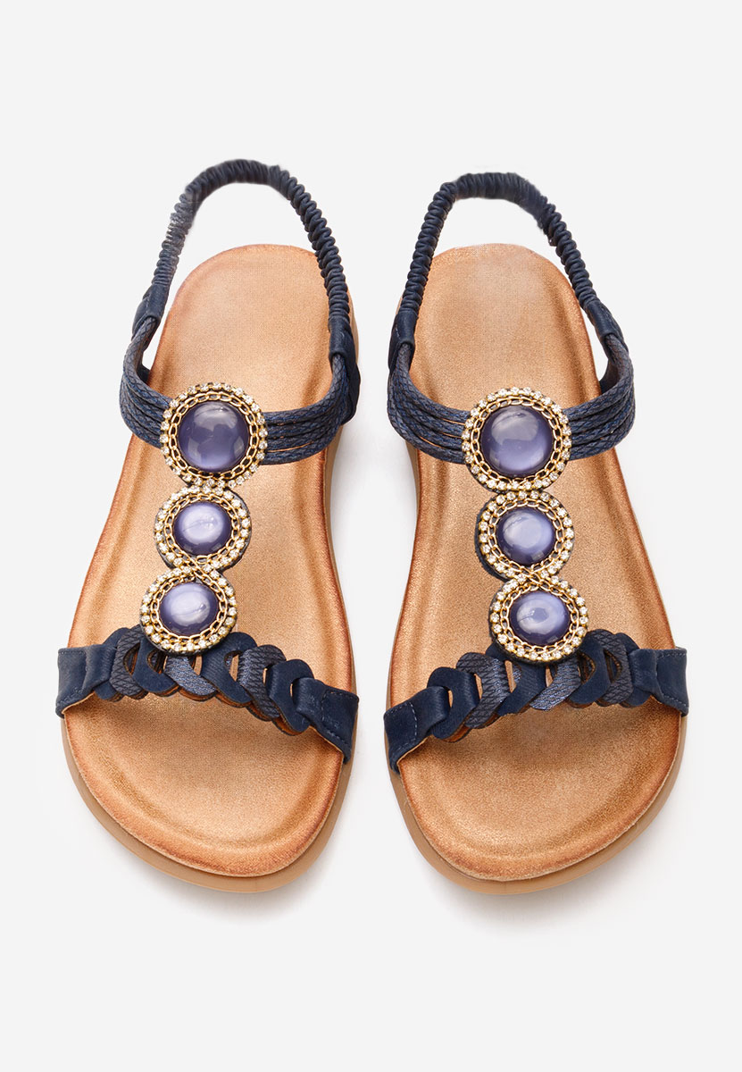 Sandale fara toc Eneca navy