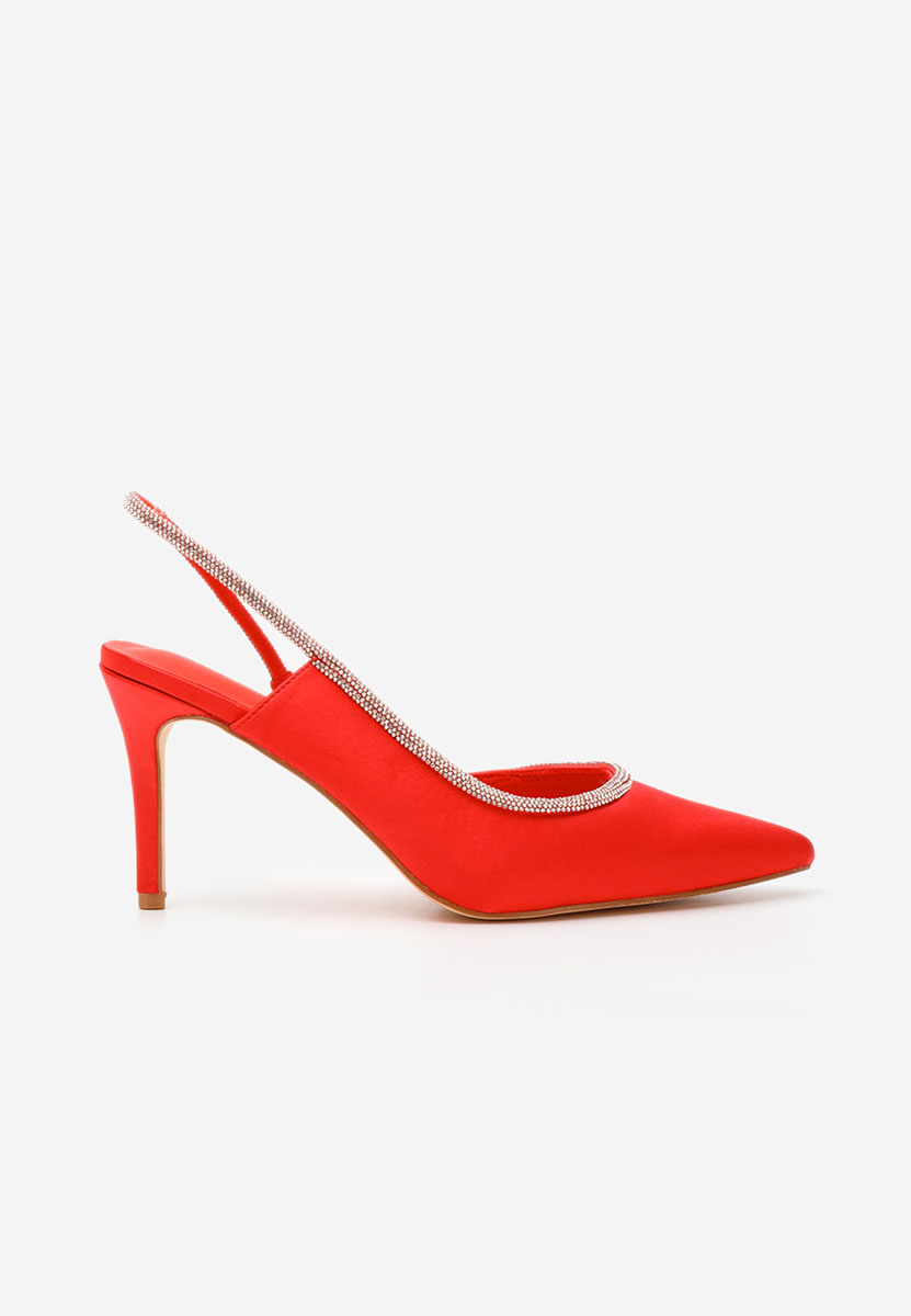 Pantofi stiletto slingback Jeyce rosii