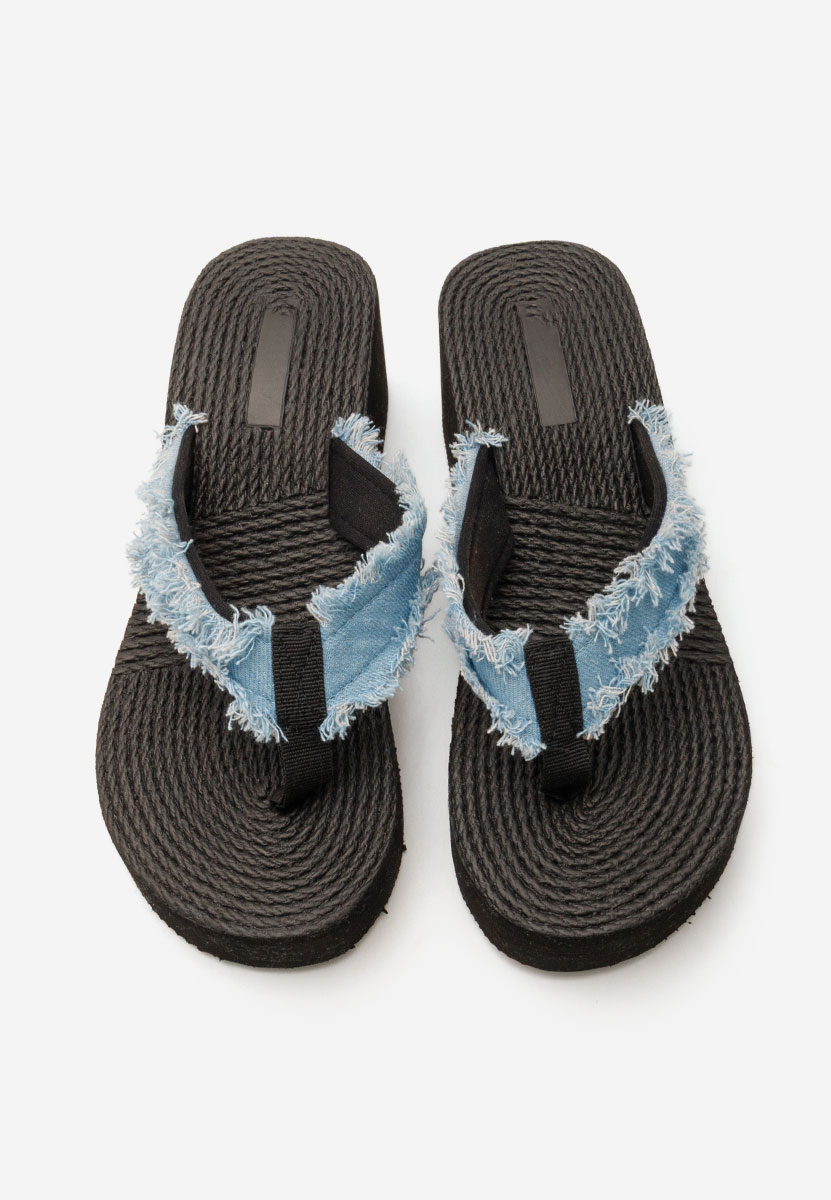 Slapi cu platforma Providencia denim