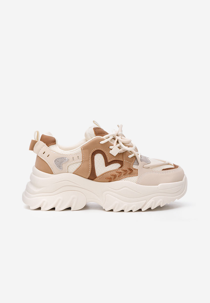 Sneakers cu platforma Launa bej