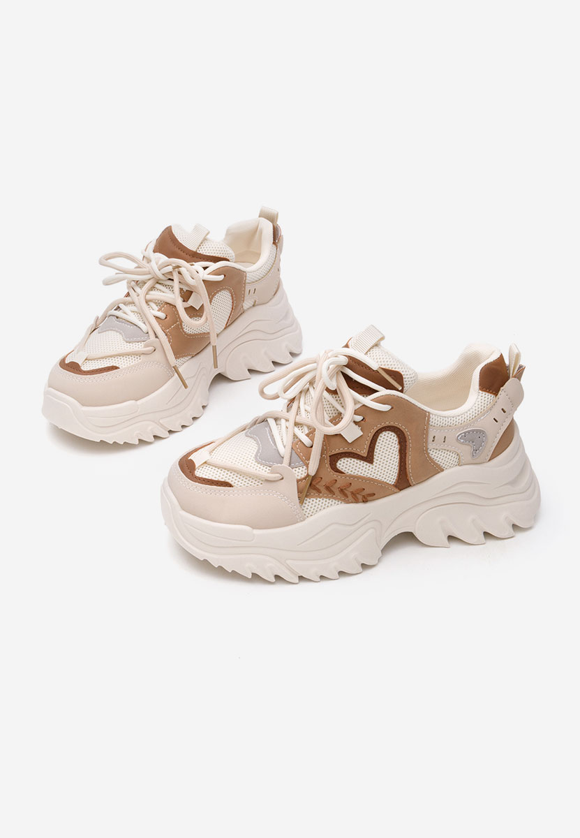 Sneakers cu platforma Launa bej