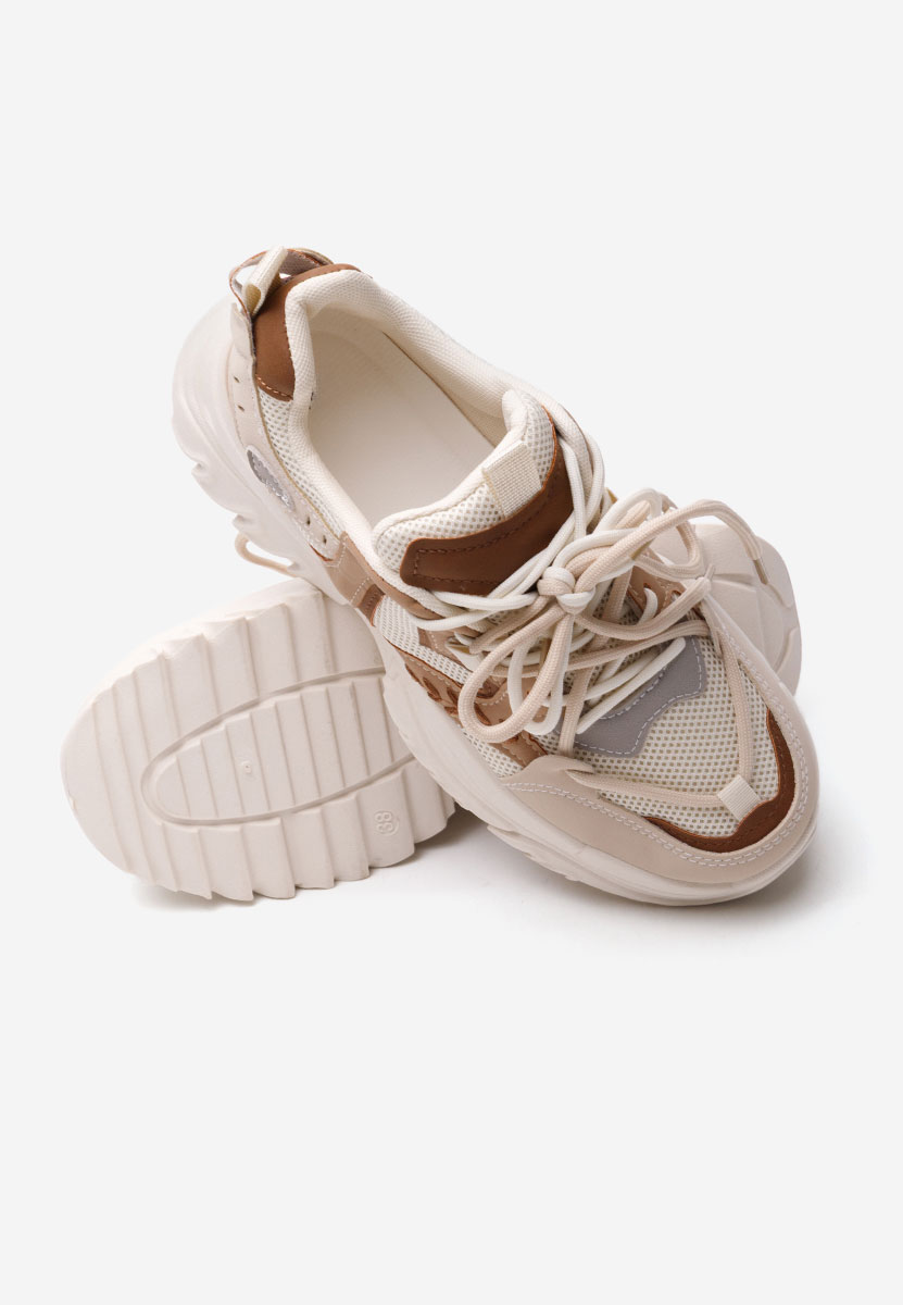 Sneakers cu platforma Launa bej