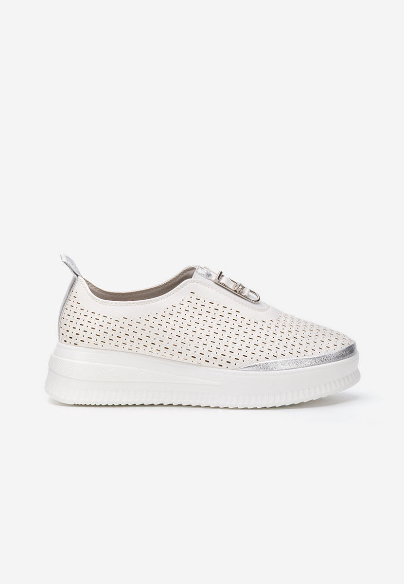 Pantofi casual dama Cecelia albi