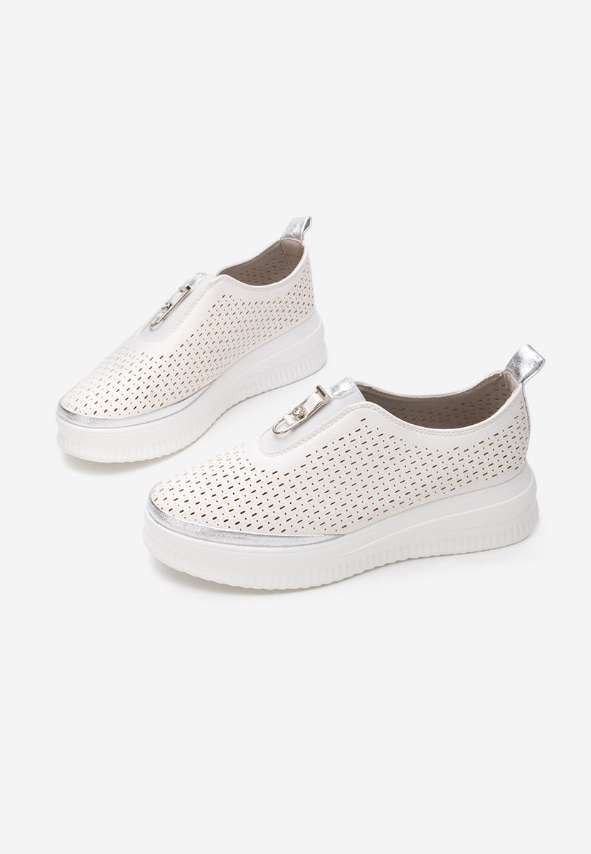 Pantofi casual dama Cecelia albi
